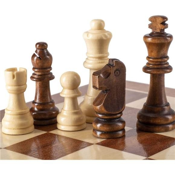 Wooden Chess Pieces Only,Staunton Style Wood Chessmen with 3.15"King-Storage Bag - Picture 6 of 7